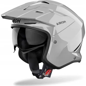 Helma na motorku PŘILBA AIROH KOMBAKT BARVA TMAVĚ ŠEDÁ LESKLÁ VELIKOST M