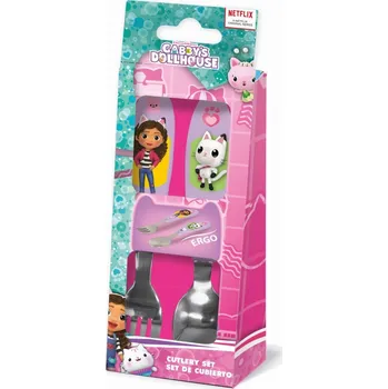 Příbor GÁBININ KOUZELNÝ DOMEK sada příborů lžíce vidlička nerezová ocel