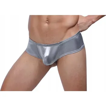 Pánské spodní prádlo Pánské lesklé boxerky bederní, tanga - XXL