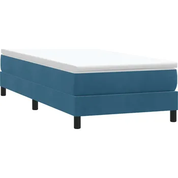 Postel zahrada-XL Postel Box Spring bez matrace tmavě modrá 80x210 cm samet 3315805