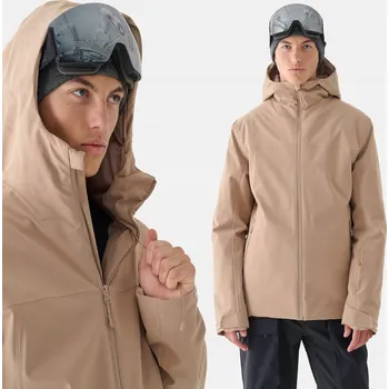 4F Pánská lyžařská bunda hnědá 3XL
