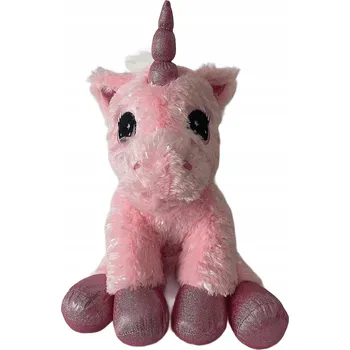 plyšák Plyšový Jednorožec Růžový Sedící Se Zvukem Nadýchaný Jednorožec 35 cm