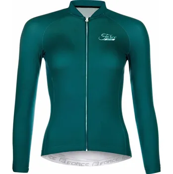 Cyklistika dres F PURE UNI dlouhý rukáv, petrolejový S