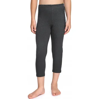 Dívčí legíny Dívčí 3/4 capri legíny bavlna MS10-226 Tmavě šedá 134