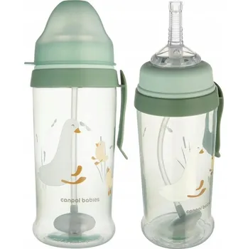 Kojenecká láhev Canpol babies Lahev Na Pití s brčkem a závažím, netekoucí, 350 ml GOOSE