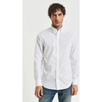 Pánská košile KOŠILE GANT REG PINPOINT OXFORD SHIRT WHITE