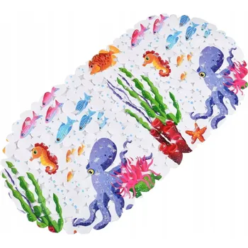 Obraz Prostiskluzová Podložka do koupelny, do sprchy, mořský vzor, 66x35 cm