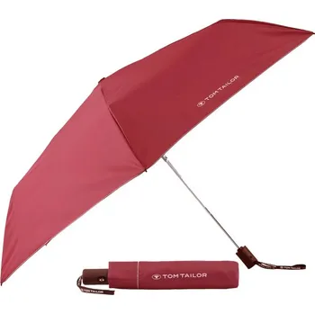 Oblečení a móda Mini deštník s automatickým otevíráním Tom Tailor 220-TBB-10002 červený, TOM TAILOR