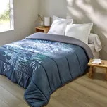 Blancheporte Oboustranná přikrývka z mikrovlákna s potiskem Džungle 400g/m2 modrá/zelená 200x200 cm