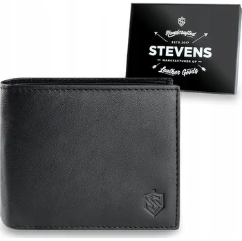 Peněženka Stevens peněženka z pravé lícové kůže černá - muž