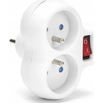 Elektrická zásuvka Elektrická Zásuvka rozbočka Montis bílá