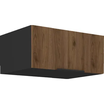 Kuchyňská linka Jednodveřová horní skříňka MENZO 80 cm, ořech okapi/černý mat