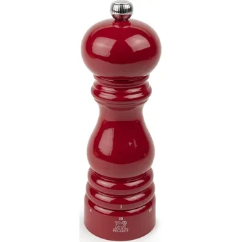 Kuchyňský mlýnek Ruční mlýnek Peugeot dřevěný červený