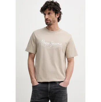 Oblečení a móda Bavlněné tričko Pepe Jeans DUMAS TEE PM509769 béžová 80X, vel. XL