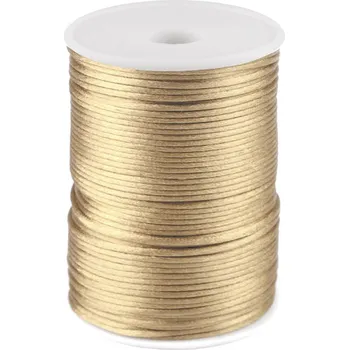 Saténová šňůra Ø2 mm, střední, 60 béžová tm.