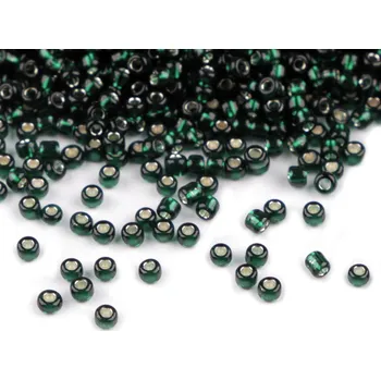 Rokajl 12/0 - 2 mm s průtahem, střední, 53A zelená tmavá