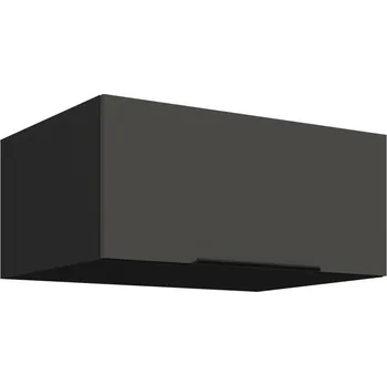 Kuchyňská skříňka Hluboká digestořová skříňka LUNARA - šířka 80 cm, grafit / černá