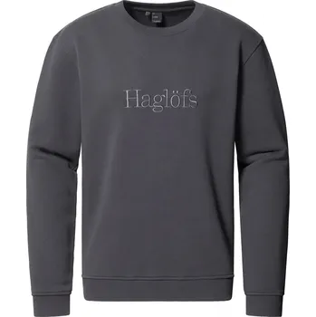 Pánská mikina Pánská bavlněná mikina Haglöfs Crewneck - černá Velikost: XXL