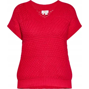 Dámský svetr Dámský svetr s krátkým rukávem usha FESTIVAL - červený, M