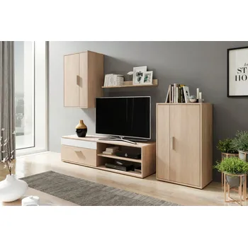 Obývací stěna Obývací stěna HONGKONG dub sonoma / bílá II