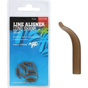 Rybářský háček Giants fishing Rovnátka na háček Line Aligner Long Shank Large Brown (Hook 2-6) 10ks