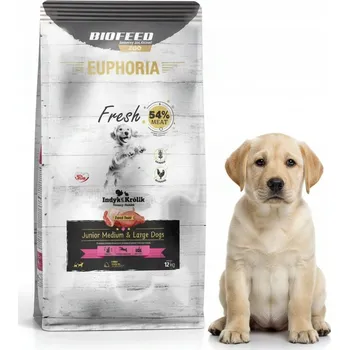 Krmivo pro psa Biofeed Euphoria Fresh Turkey 12kg Suché Krmivo pro Štěňata Středních a Velkých Plemen - S krůtím masem