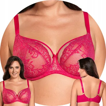 Podprsenka Vivisence 1044 fuchsiová krajková růžová Podprsenka s měkkými košíčky 80H SOFT