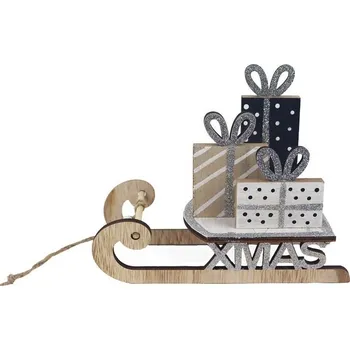 Vánoce Dekorační sáňky k zavěšení D5823