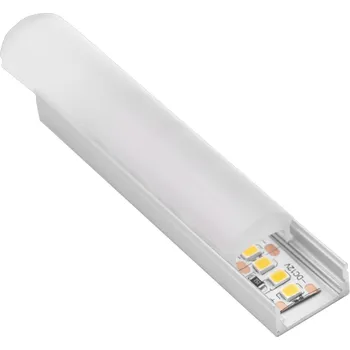 LED páska CENTURY VÝPRODEJ - AL PROFIL pro LED pásek 10mm plochý opálový kryt vypouklý 40d 24x13mm IP20 délka 2m - CENTURY CEN KPRS40G-1713
