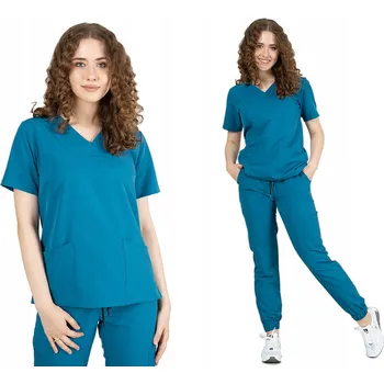 Dámská mikina MIKINA ZDRAVOTNICKÁ dámská elastická moderní pohodlná SCRUBS EMILY MORSKÁ 3XL