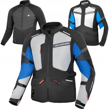 Moto oblečení SHIMA ALPHA PÁNSKÁ MOTOCYKLOVÁ TURISTICKÁ BUNDA MODRÁ BLUE