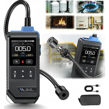 Bezpečnostní detektor Detektor úniku plynu Fnirsi GD-02, senzor metanu a propanu, sonda na detekci úniku plynu