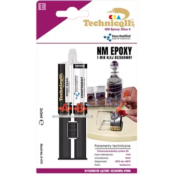 Průmyslové lepidlo Technicqll Epoxidové lepidlo 1min bezbarvé 2x3ml