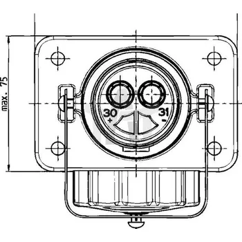 Elektrická zásuvka Zásuvka elektrická 2-pólová kovová 151212