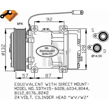 Klimatizace automobilu Kompresor, klimatizace NRF NRF32412