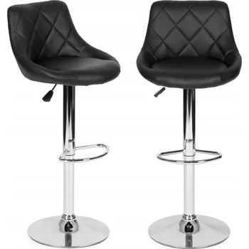 Barová židle Barová Židle ModernHome černá 105 cm umělá kůže