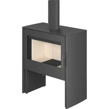 Krbová kamna Kamna na dřevo Romotop RIANO 30 ocel černá 7,8 kW s externím přívodem vzduchu