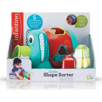 Infantino slon – třídicí vkládačka s kostkami