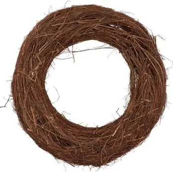 Věnec Hnědý věnec z jilmových větví Elm Branch - Ø 50*14 cm