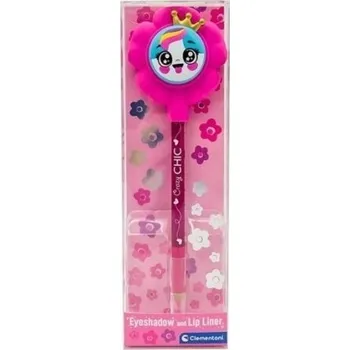 Oční stíny Crazy Chic Růžové oční stíny a konturovací tužka na rty Clementoni