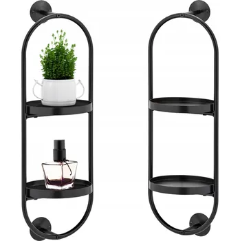 police Nástěnná police AWD INTERIOR černá ocelová 1890