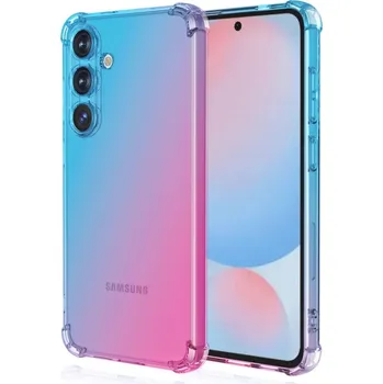 Kryt Samsung A36 Shock duhový modro-růžový (obal neboli pouzdro na Samsung A36)