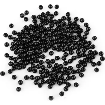 Dětské navlékací korálky Plastové korálky Color Ø4 mm, střední, 8 černá