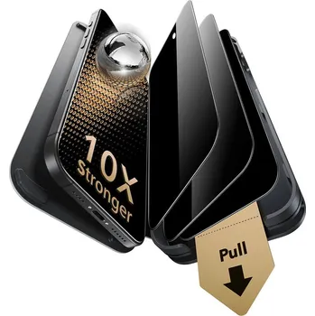 ESR - Corning Gorilla Glass UltraFit Privacy™ (3 balení) - iPhone 17 Pro Max - Black