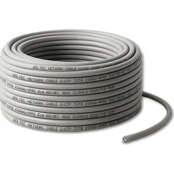 Síťový kabel Patchcord 100m CAT6 UTP LAN Kabel pro router Internet 1Gb/s Měděný Qoltec