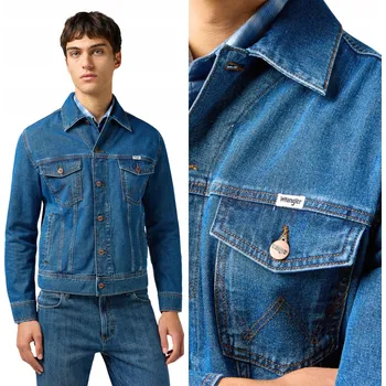 Pánská casual bunda Pánská džínová bunda Wrangler Classic Jacket Stonewash Regular Fit Velikost S
