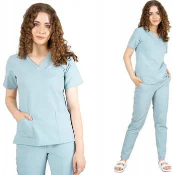 Dámská mikina MIKINA dámská zdravotnická, elastická, moderní SCRUBS s viskózou EMILY PISTÁCIOVÁ XL