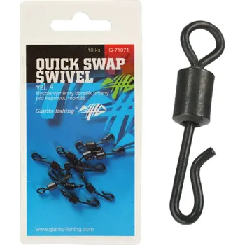 Giants fishing Rychlovýměnný obratlík Quick Swap Swivel, UK.4 (vel.8 EU )/10ks