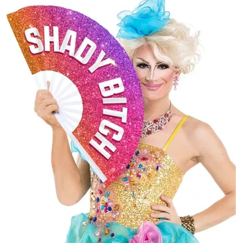 M Proud Shady Bitch Fan, velký vějíř s nápisem