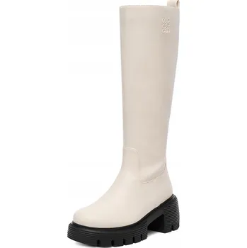 Dámské kozačky Nine West dámské kozačky po kolena na sloupkovém podpatku, velikost 40